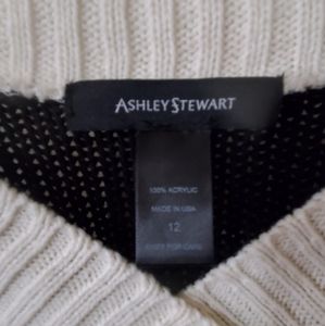 Ashley Stewart Black & White long sweater.